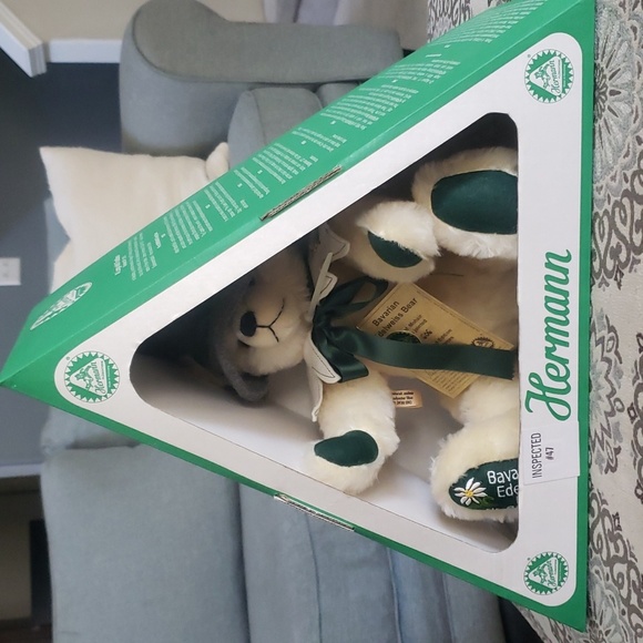 Vintage "Rare" Limited Edition Hermann Bavarian Edelweiss Mohair Teddy Bear #606 - Picture 2 of 16